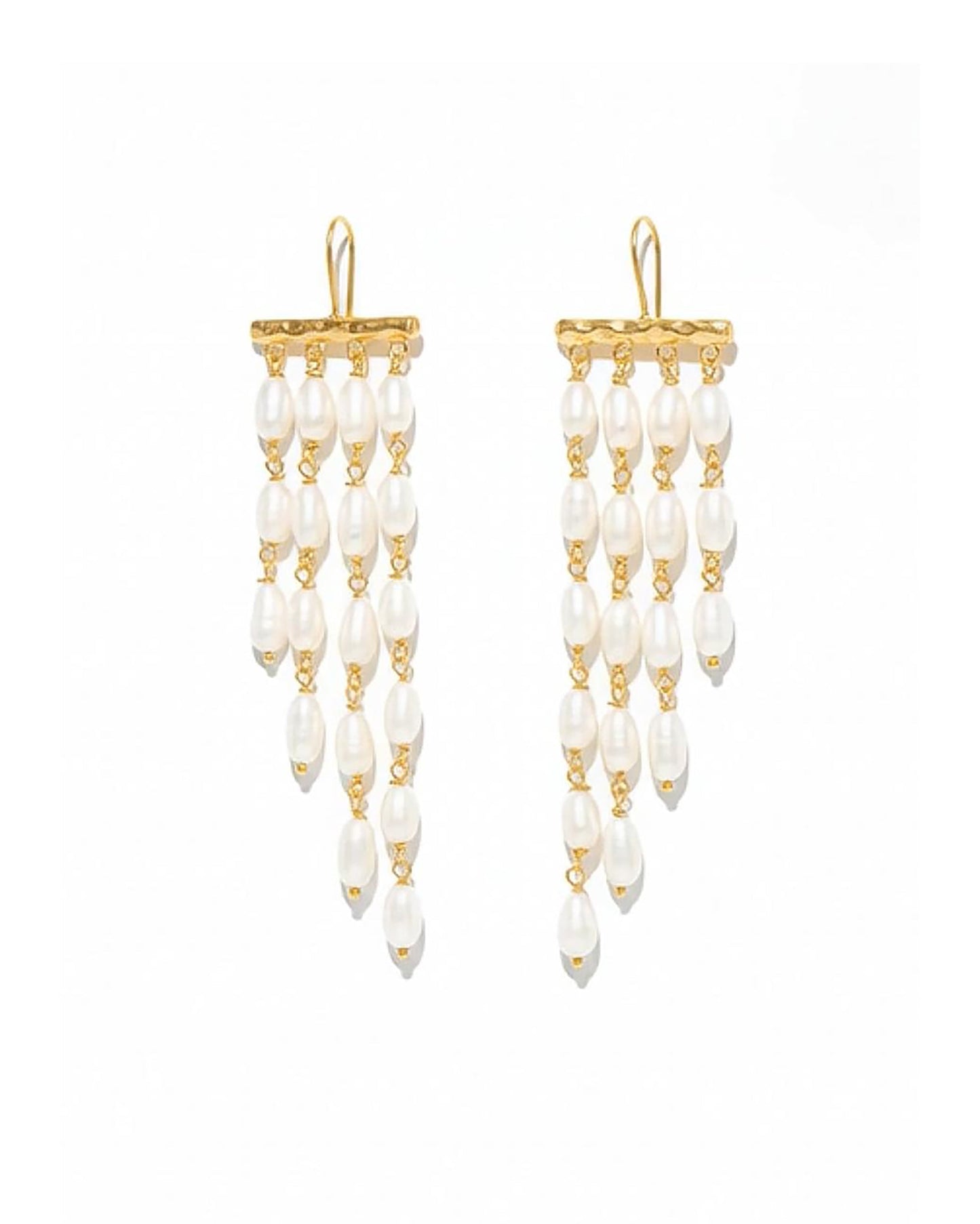 Brincos Pérolas em Escada