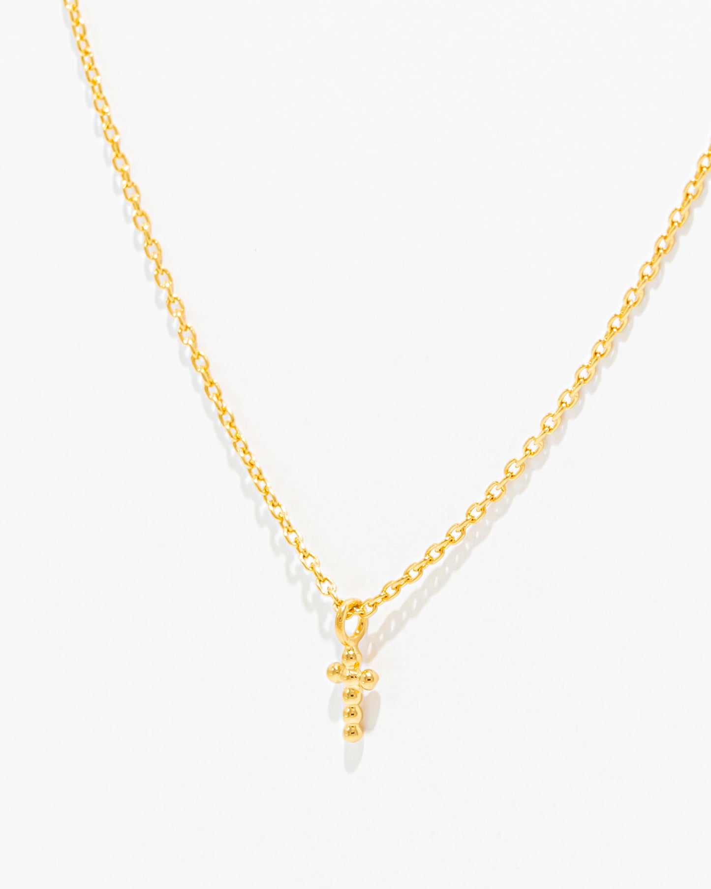 Cross Necklace with Mini Beads