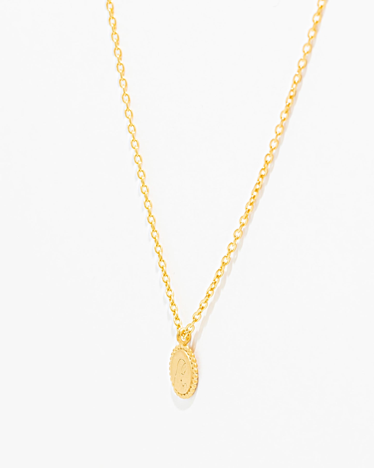 OURO Colar Medalha com Nossa Srª Gravada