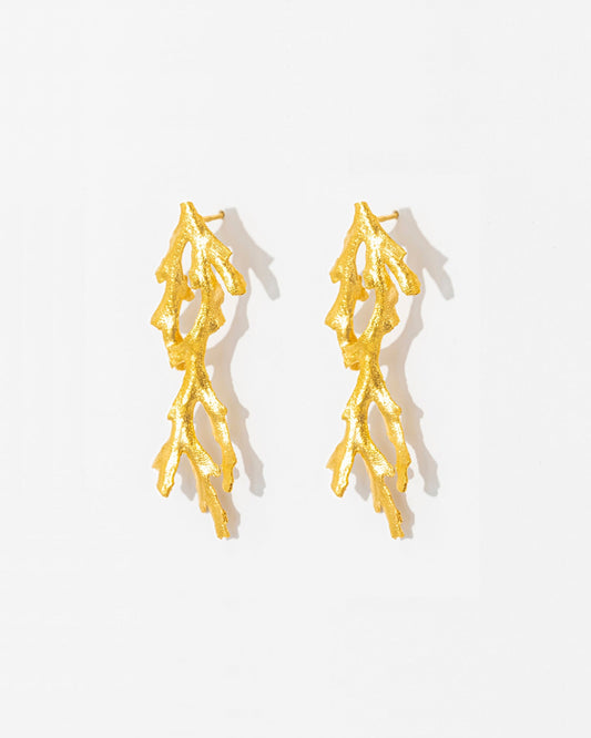 Brincos Coral Comprido