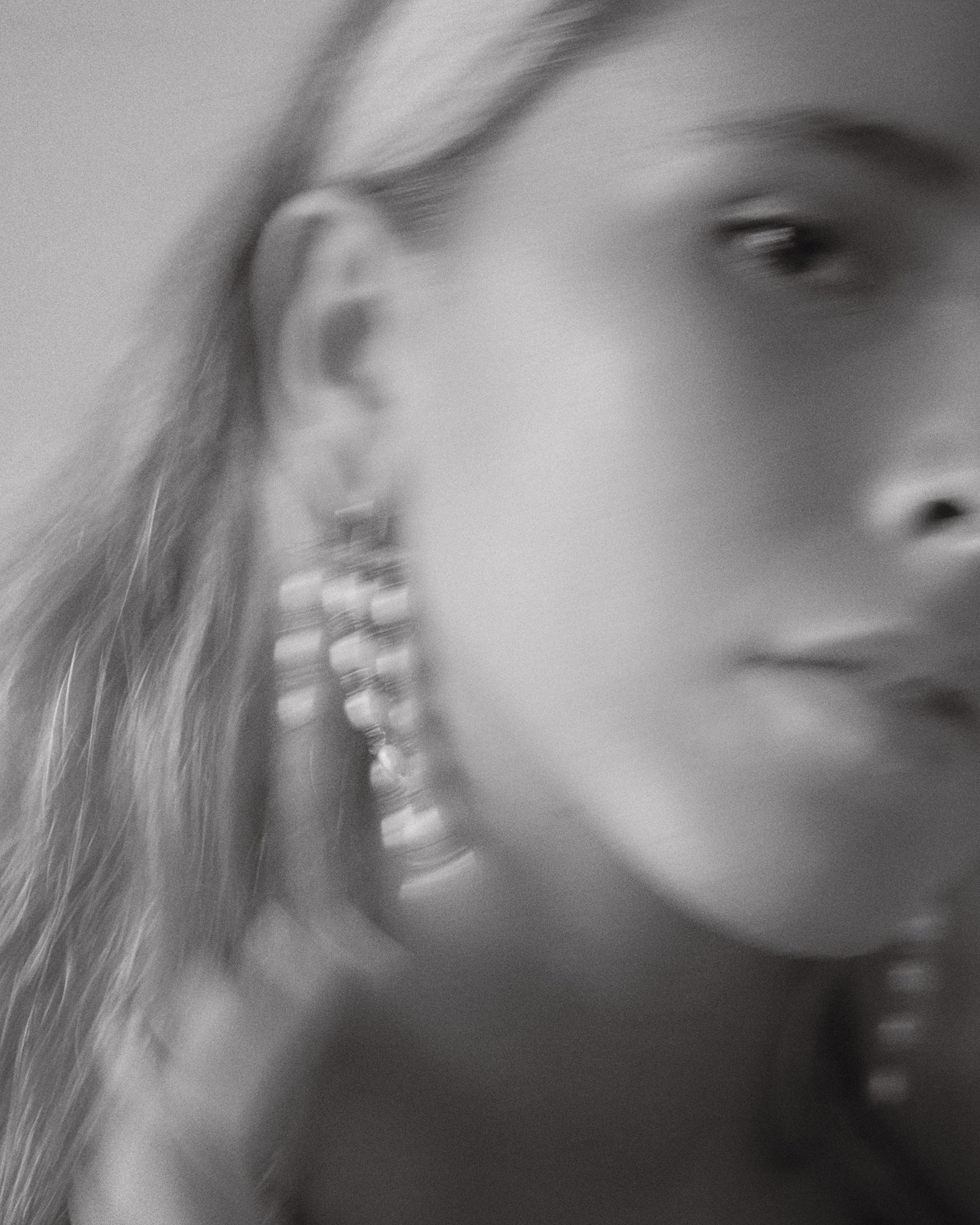 Pearl Earrings in a Ladder Pattern