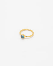 Load image into Gallery viewer, Hammered Ring With Round Stone
