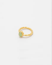 Load image into Gallery viewer, Hammered Ring with Oval Stone
