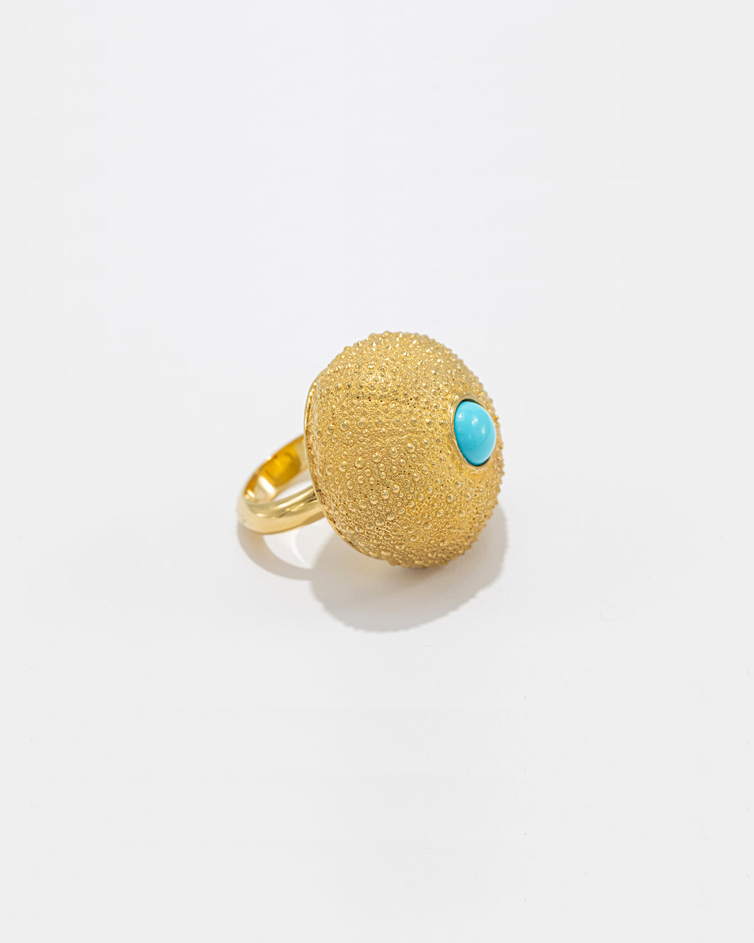 Sea Urchin Ring with Turquoise/Coral