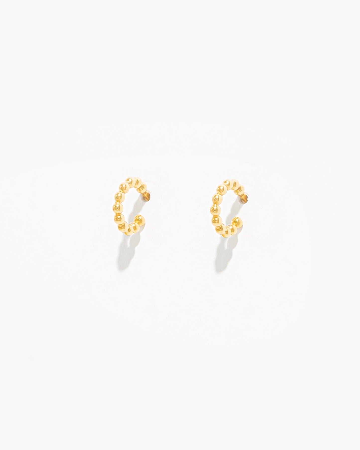 OURO Argolas Fio Bolinhas