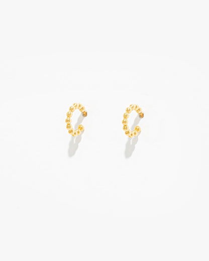 OURO Argolas Fio Bolinhas
