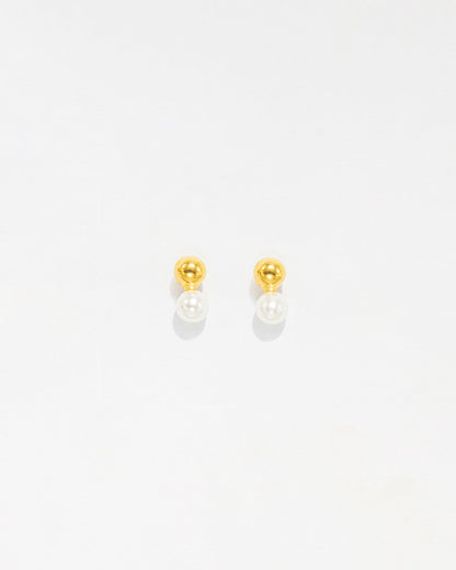 Brincos Bolinha com Pérola