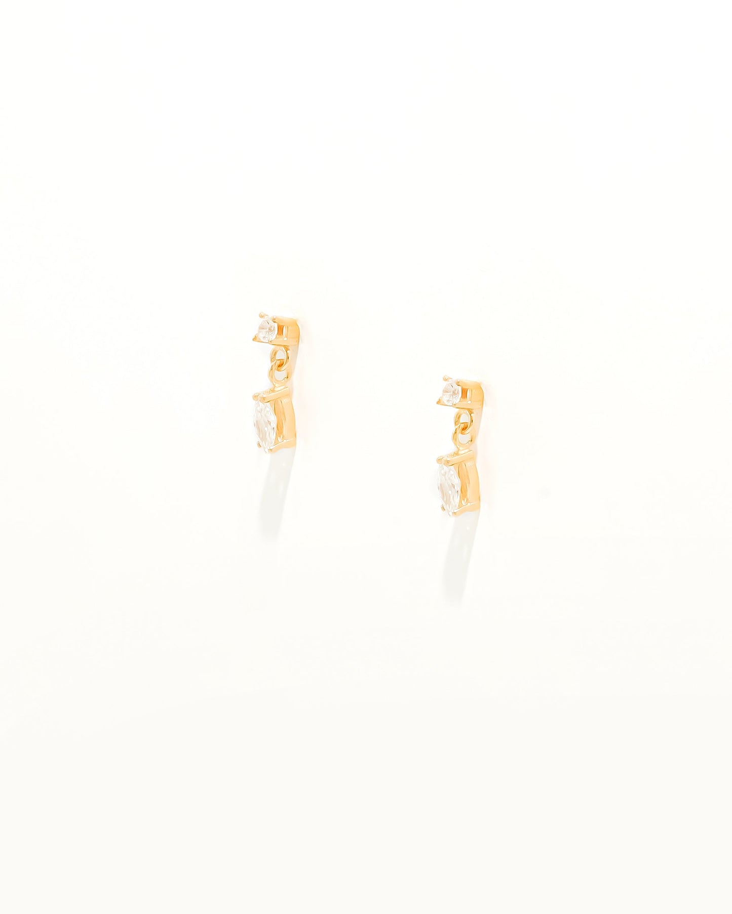 Brincos Duas Zircónias