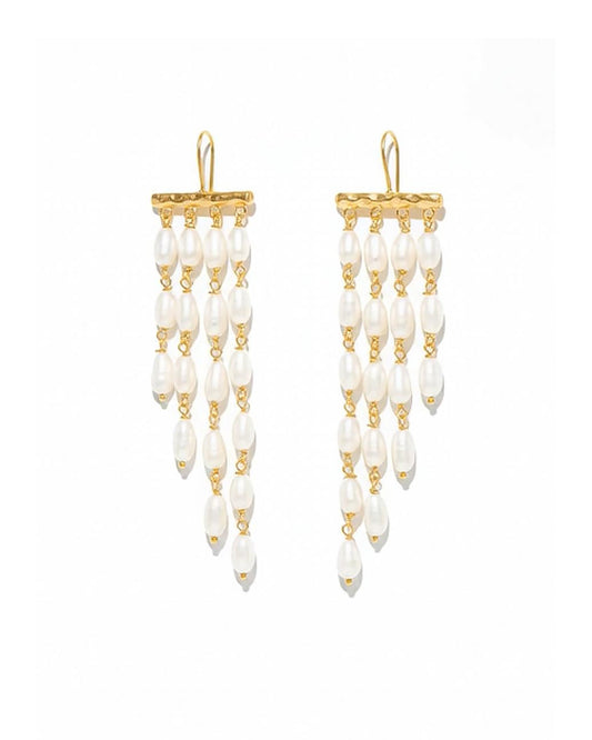 Brincos Pérolas em Escada