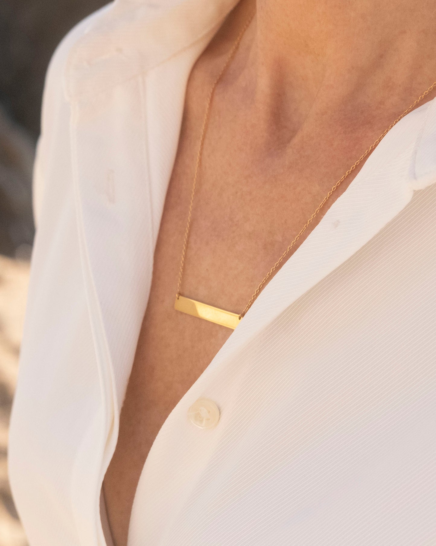 Colar Chapa Retângular