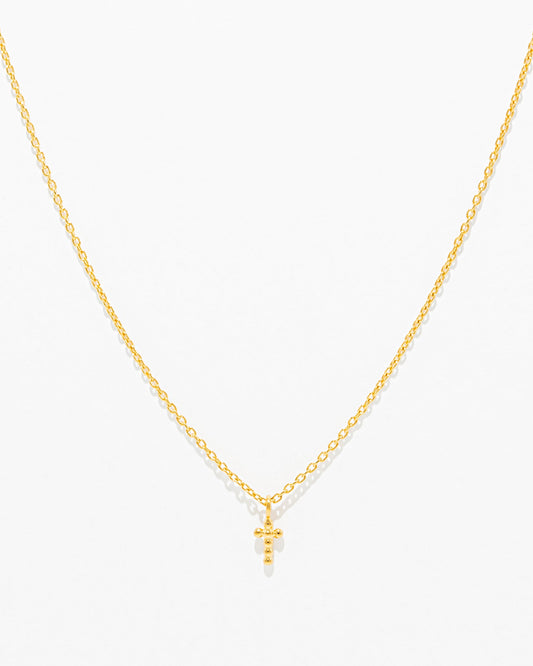 Cross Necklace with Mini Beads