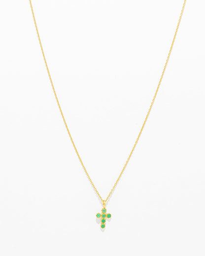 Colar Cruz com Pedras