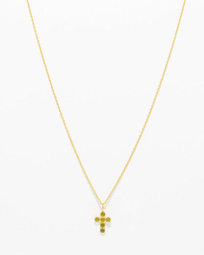 Colar Cruz com Pedras