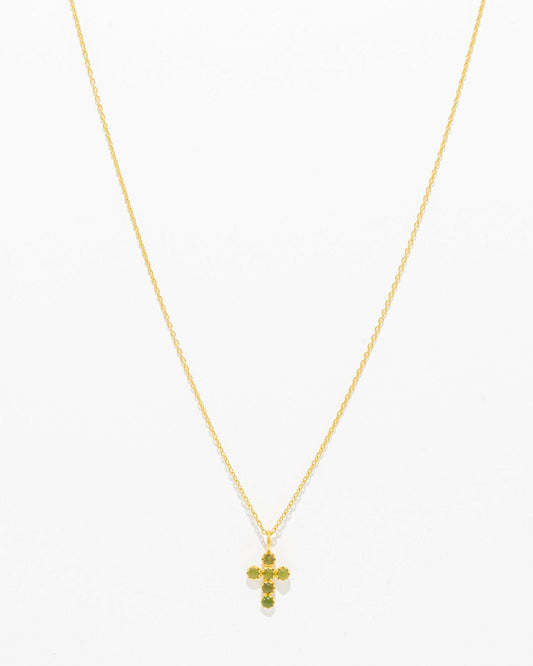 Colar Cruz com Pedras