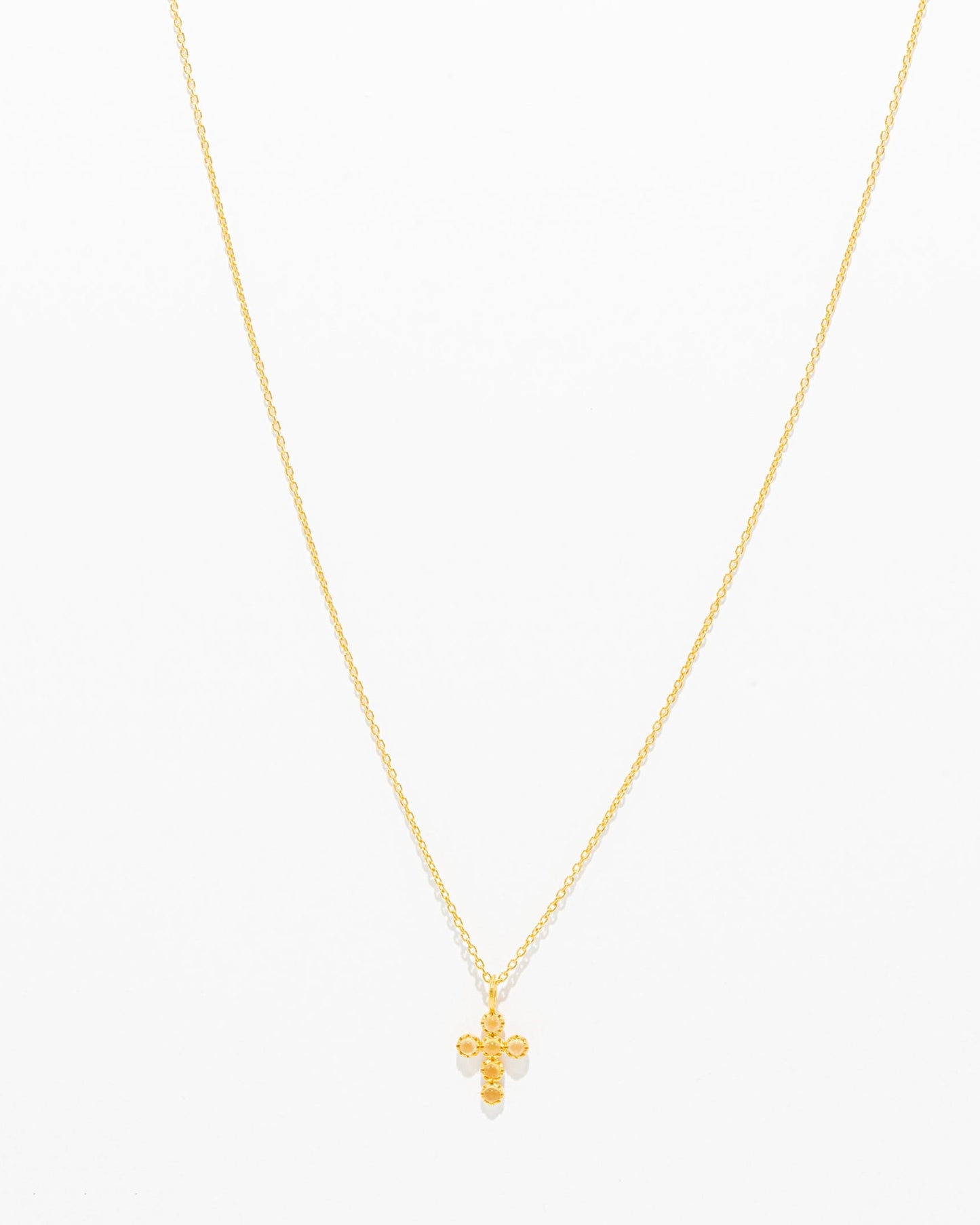 Colar Cruz com Pedras