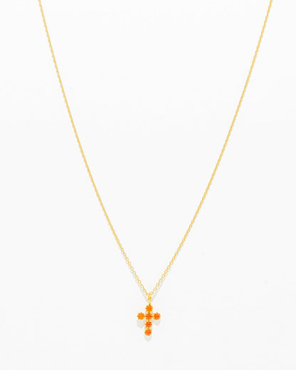 Colar Cruz com Pedras