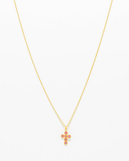 Colar Cruz com Pedras