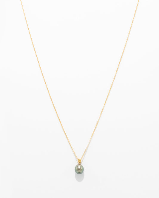 OURO Colar Pérola Cinzenta