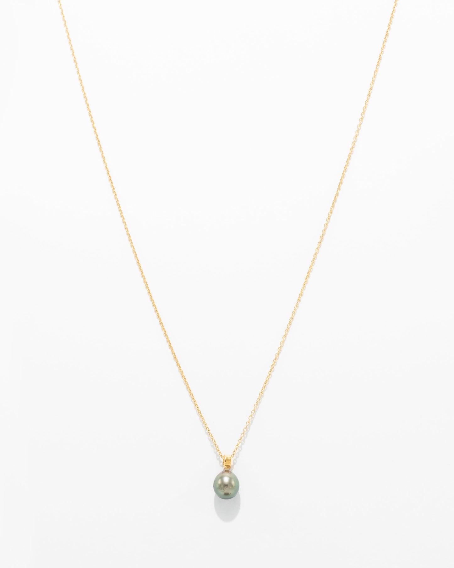 Colar Pérola Cinzenta