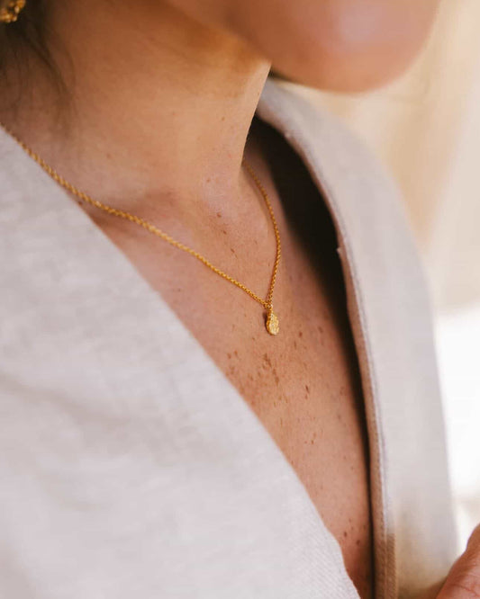Hammered Drop Necklace