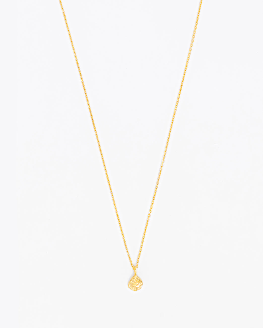 GOLD Textured Drop Necklace