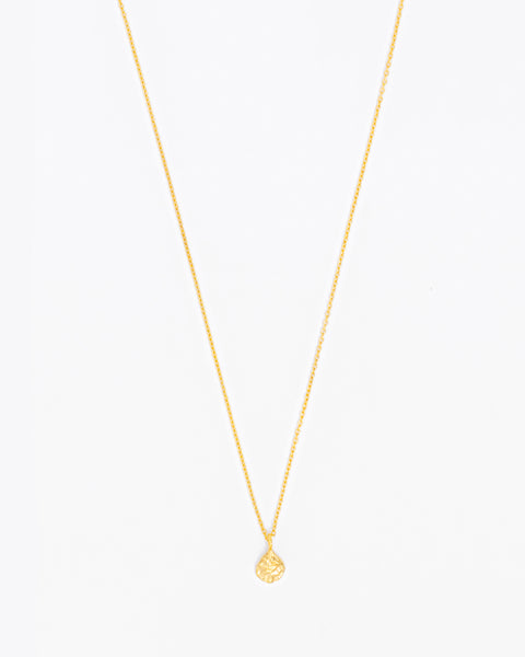 GOLD Textured Drop Necklace