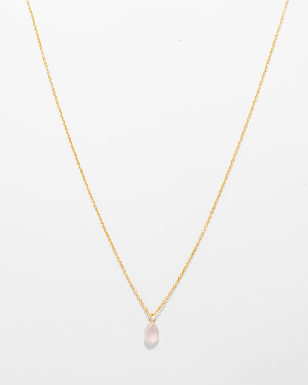 GOLD Rose Quartz Drop