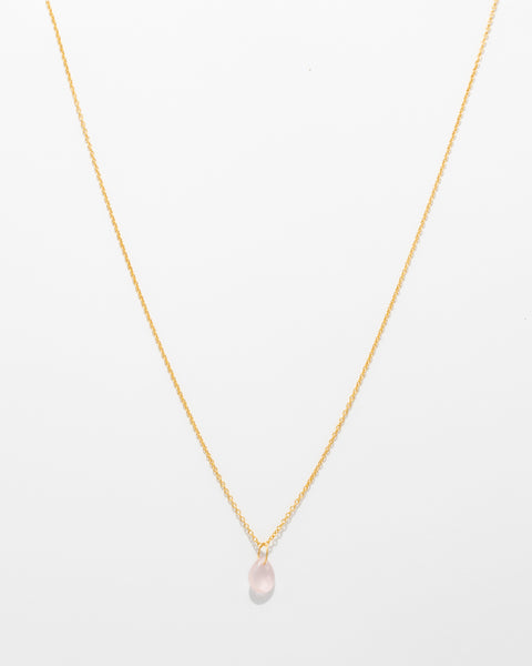 GOLD Rose Quartz Drop