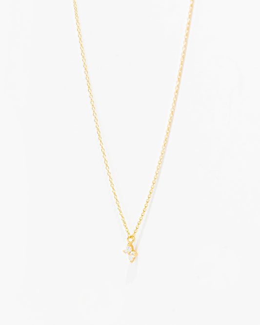 Colar Flôr com Zircónias