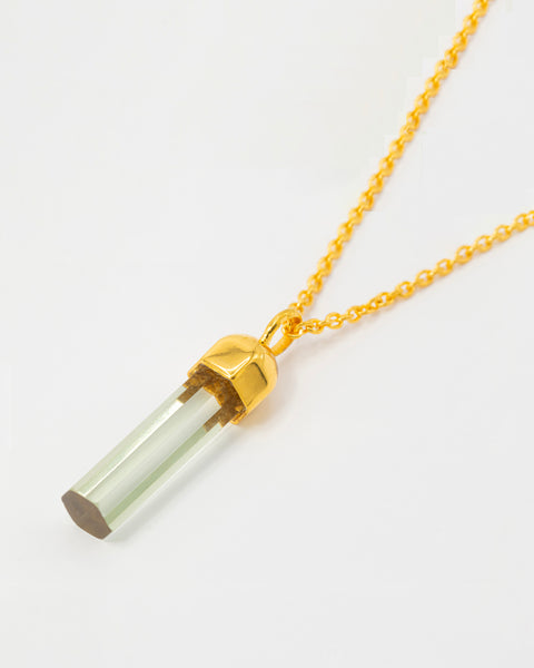 Hexagonal Praseolite Necklace