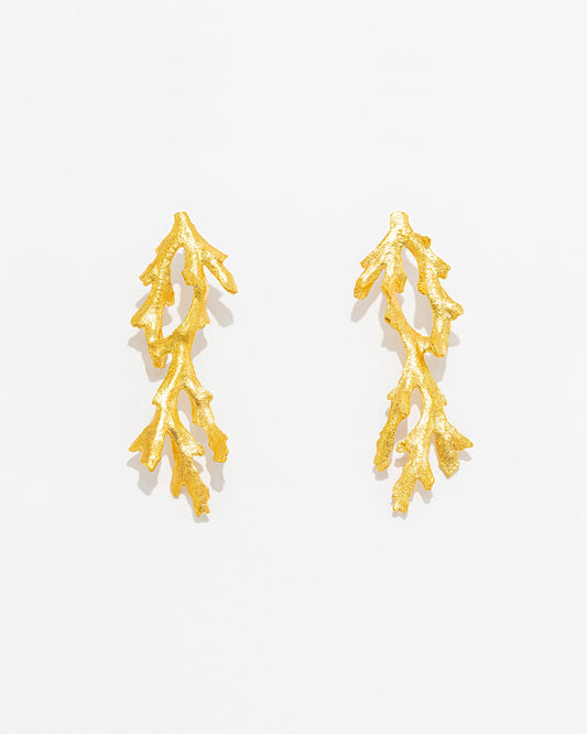 Brincos Coral Comprido