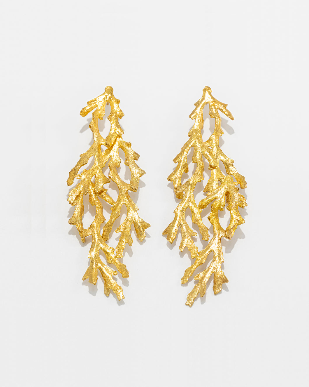 Long Coral Earrings