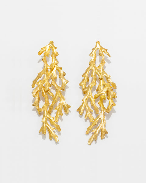 Long Coral Earrings