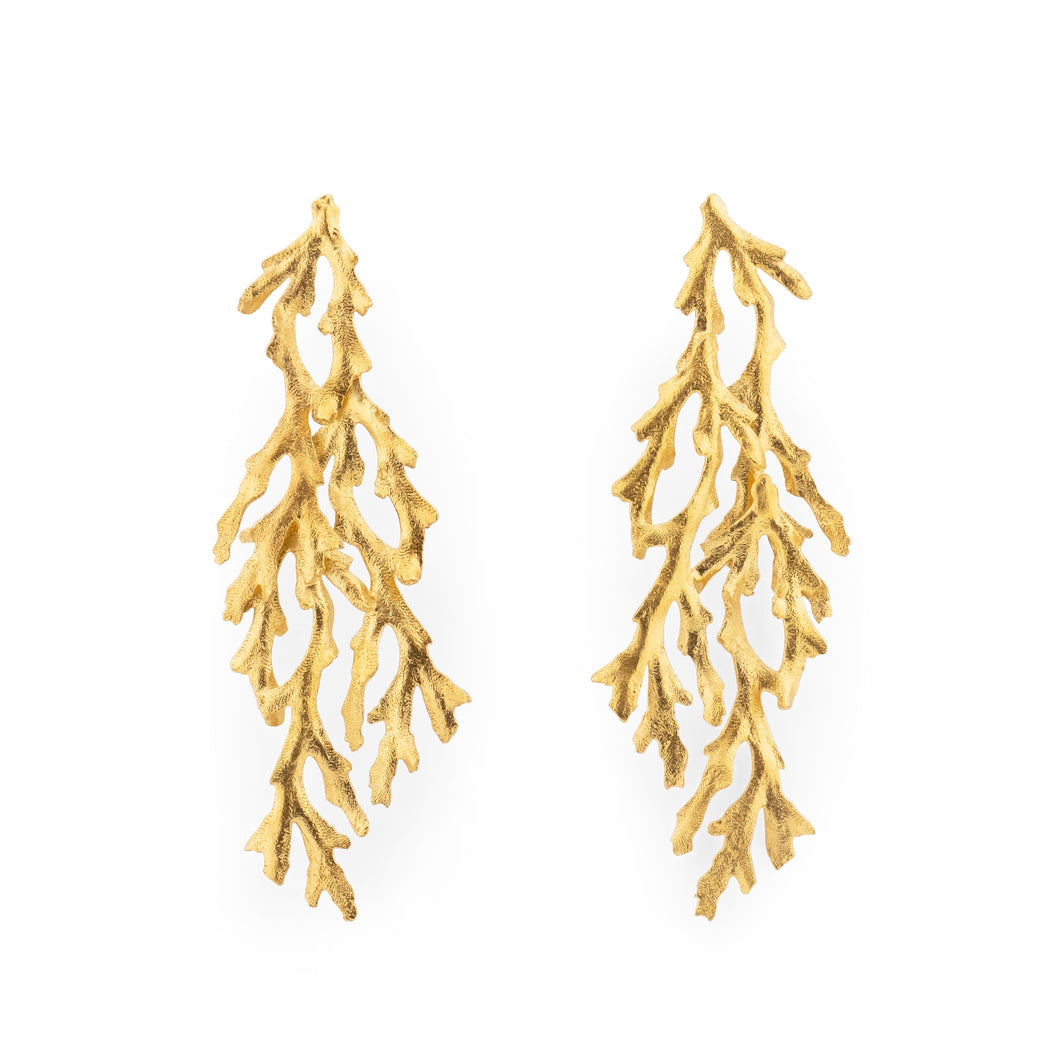 Long Coral Earrings