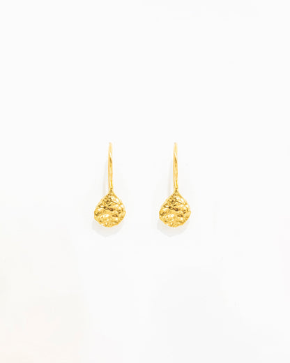Hammered Drop Earrings
