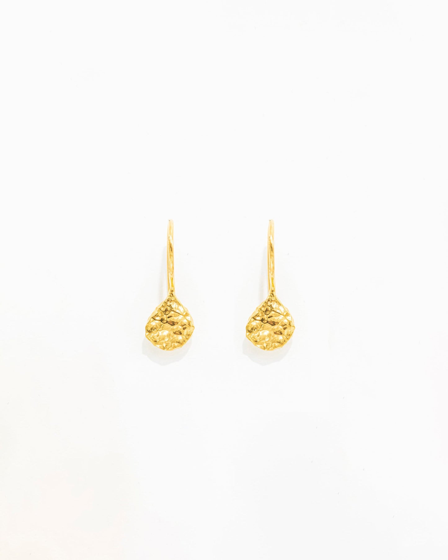 OURO Brincos Pingo Martelado