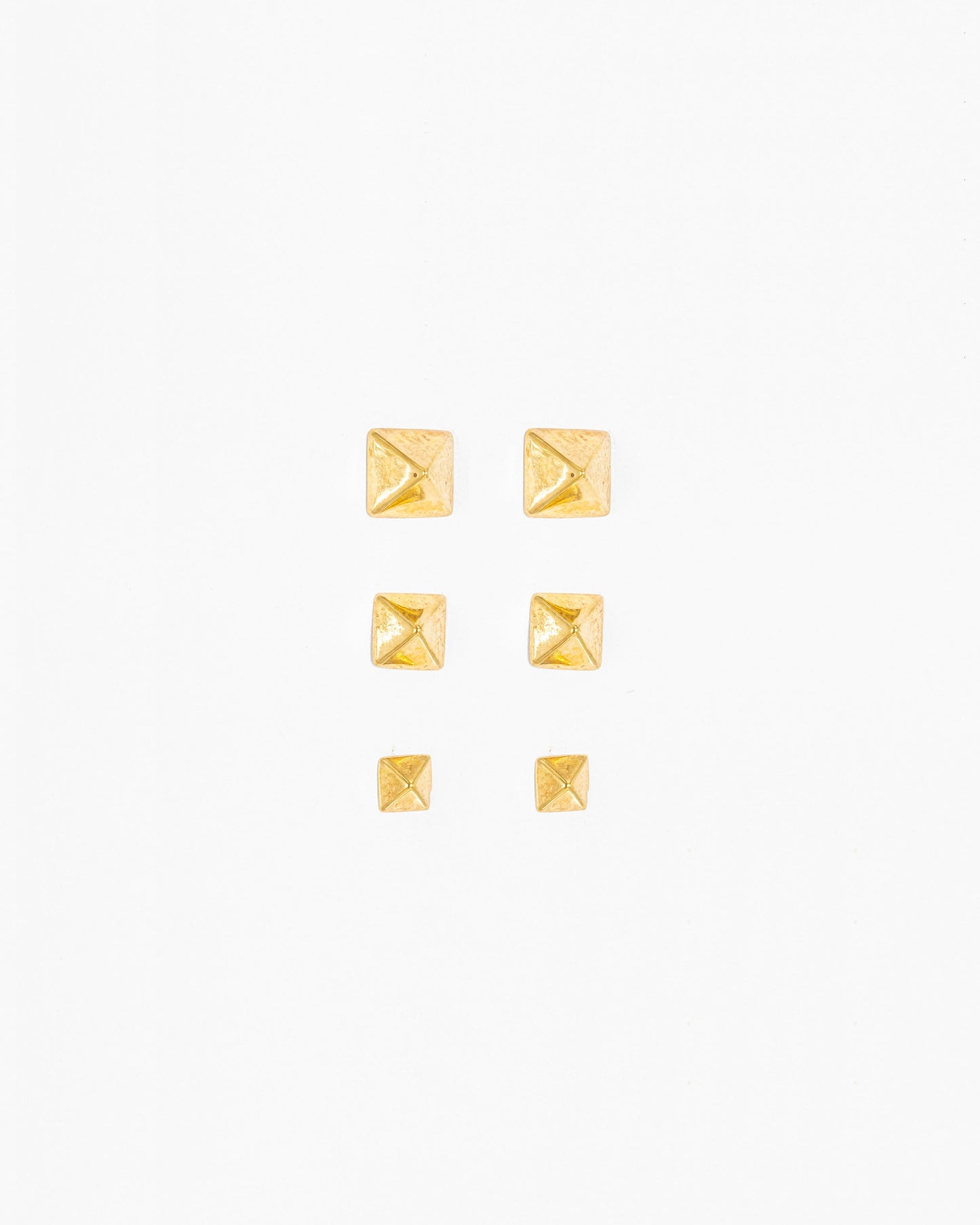 OURO Brincos Pirâmide