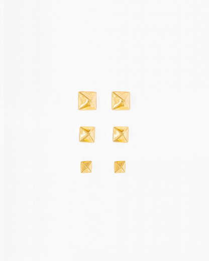OURO Brincos Pirâmide