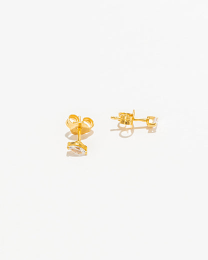 Brincos Zircónia Navette